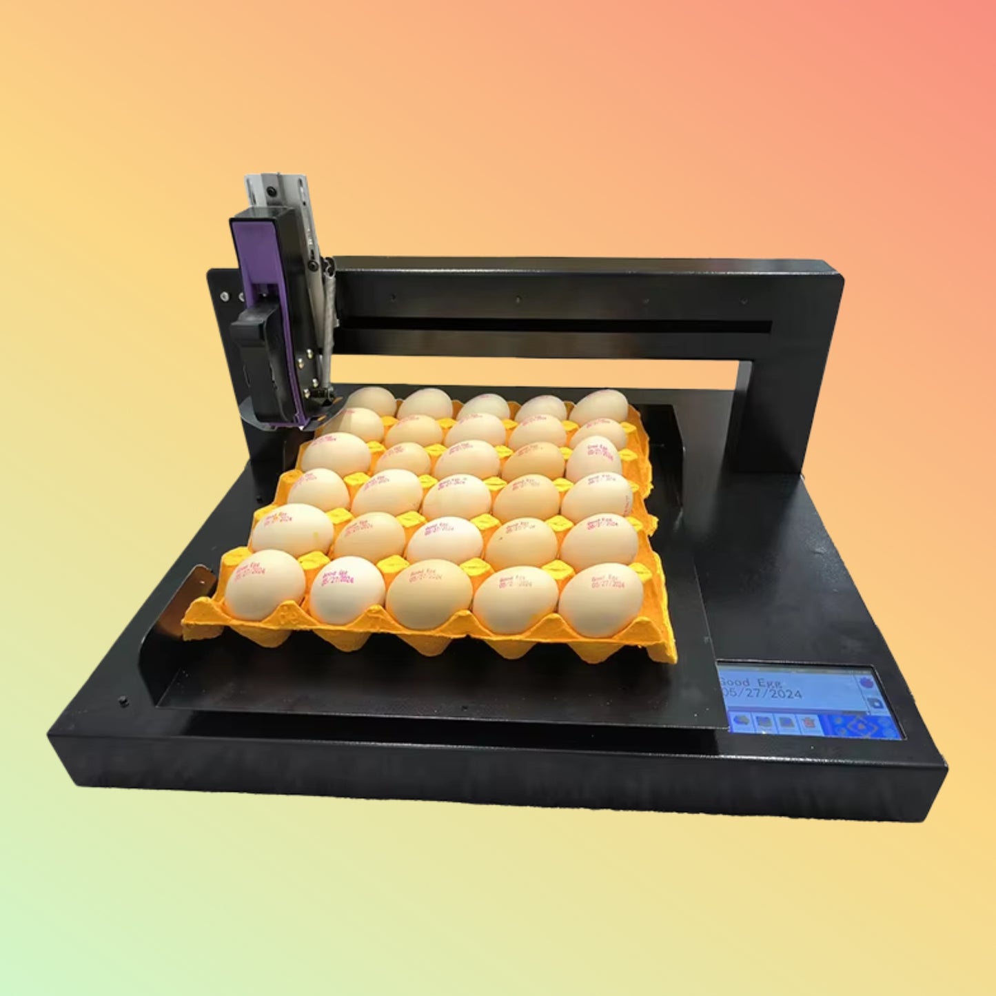 Yaomatec Automatic Egg Inkjet Printer for Date Coding & Stamping