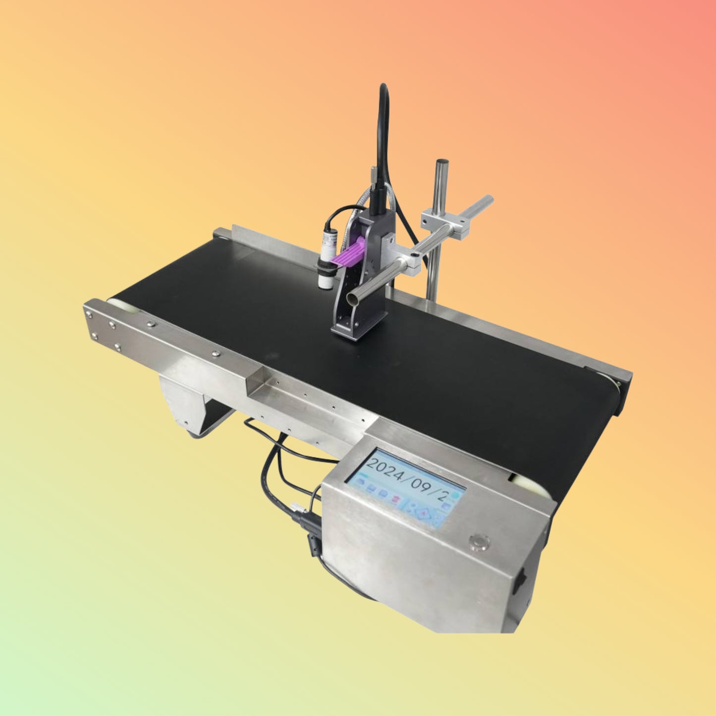 Yaomatec Portable Conveyor Inkjet Printer with Touch Screen for Logo & Date