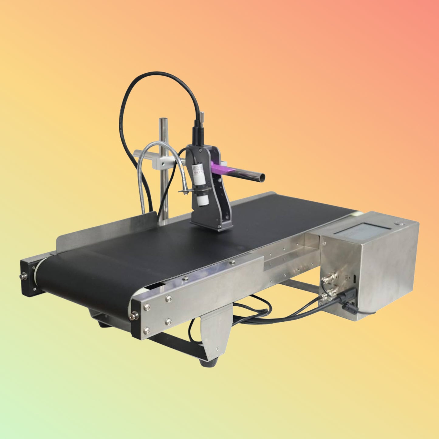 Yaomatec Portable Conveyor Inkjet Printer with Touch Screen for Logo & Date