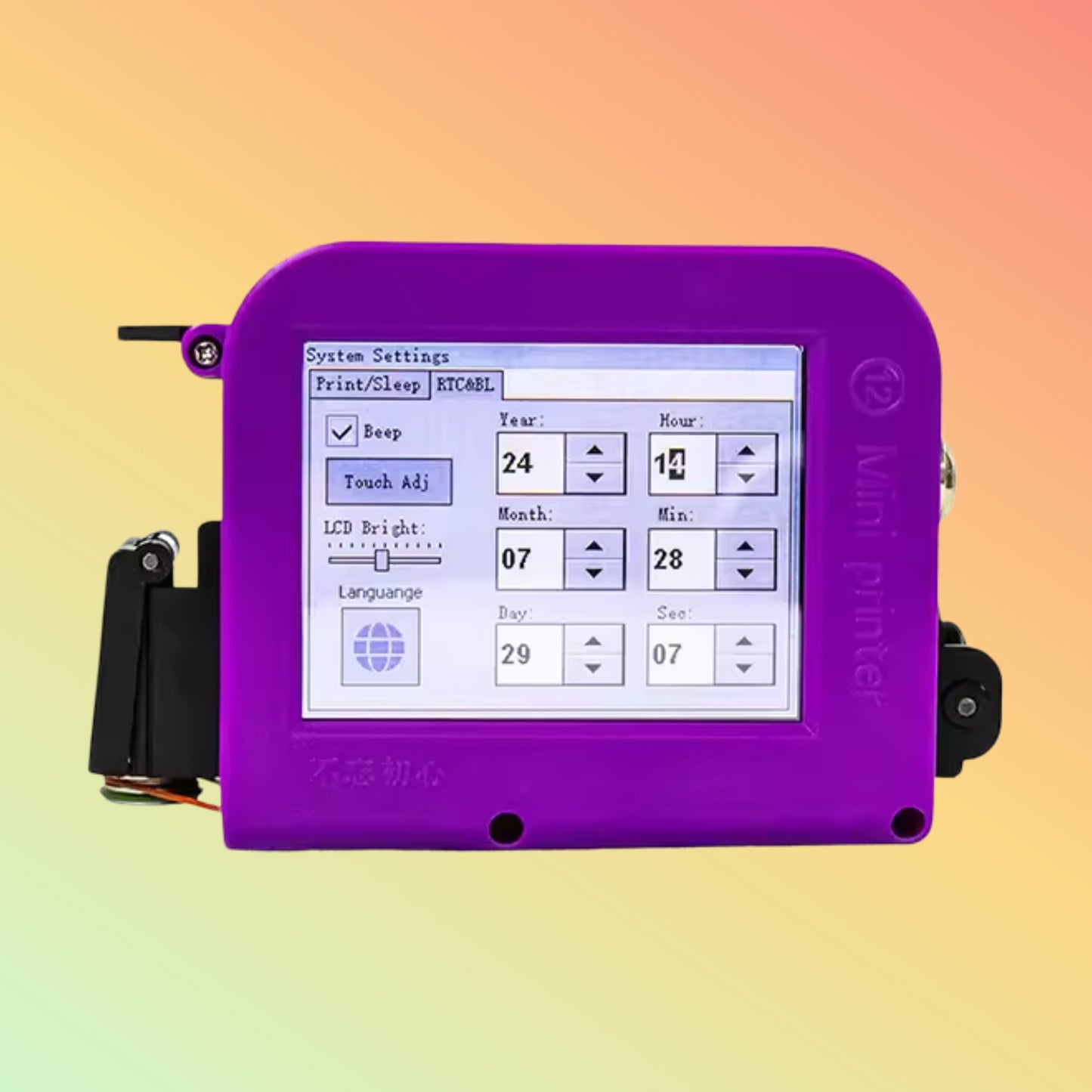 Yaomatec 2024 12.7mm Mini Inkjet Date & Barcode Printer