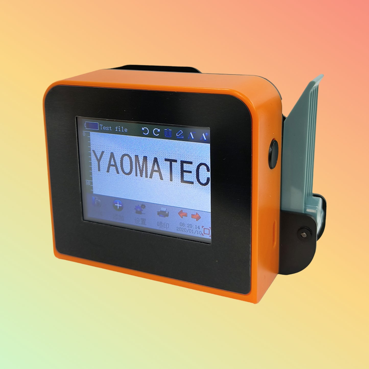Yaomatec 12.7mm Mini Handheld Inkjet Printer for QR, Barcode & Logo