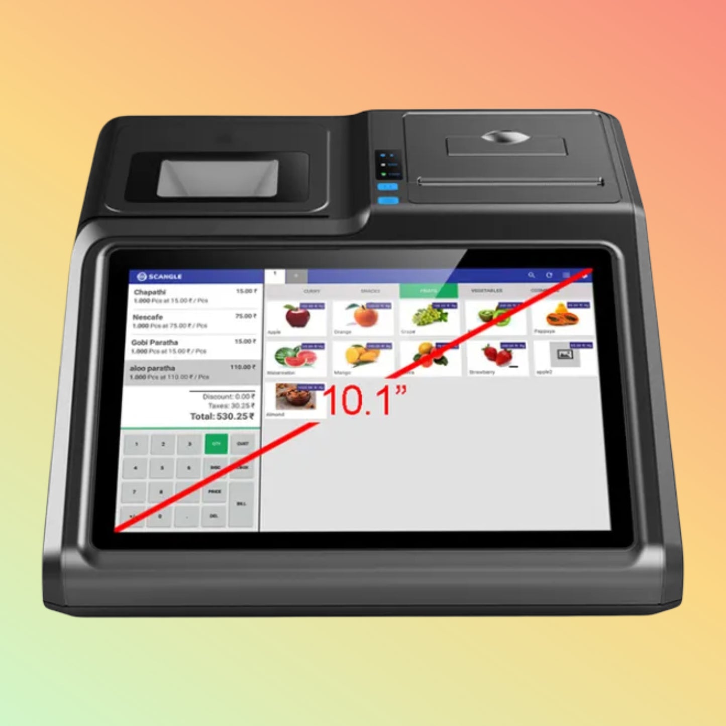 CARAVPOS - 10.1 inch Windows OS Horizontal Type All In One POS Machine Pos System