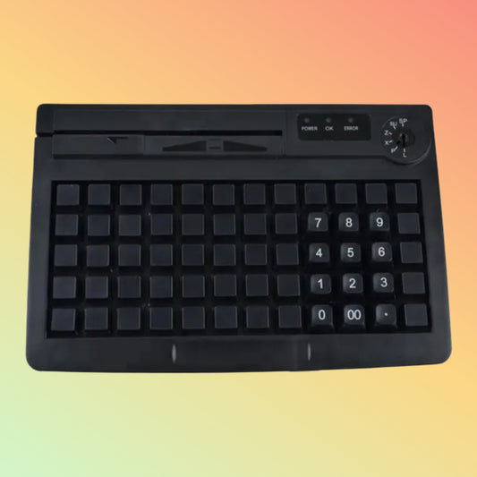 CARAVPOS - 60 Keys Programmable Electronic Keylock Card Reader POS Keyboard Programmable Keyboard