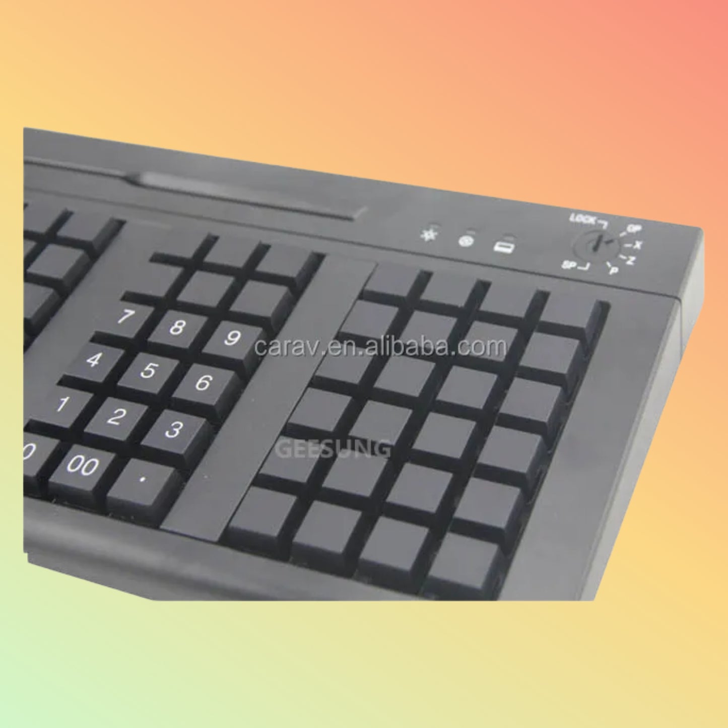 CARAVPOS PKB-66 Cherry MX POS Programmable Keyboard with 3-Track MSR