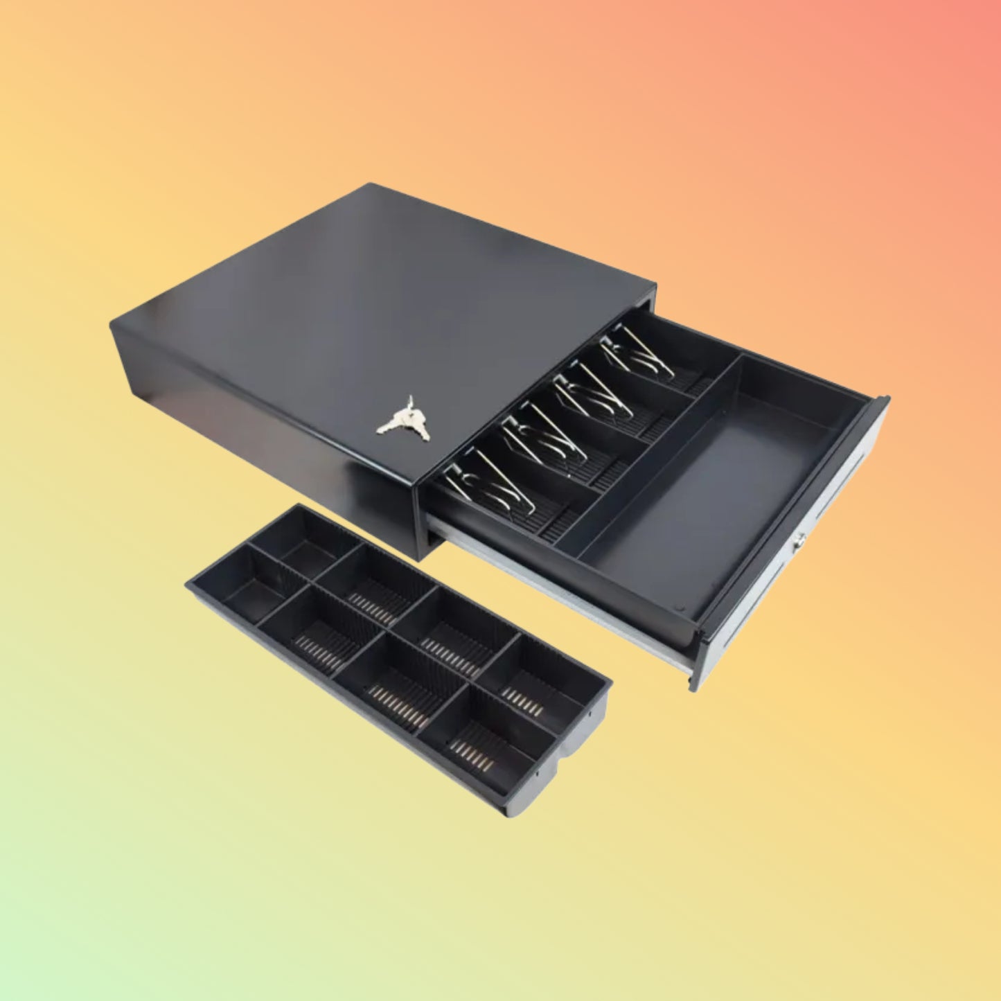 CARAVPOS All-in-One Cash Drawer Box for POS & Retail Stores