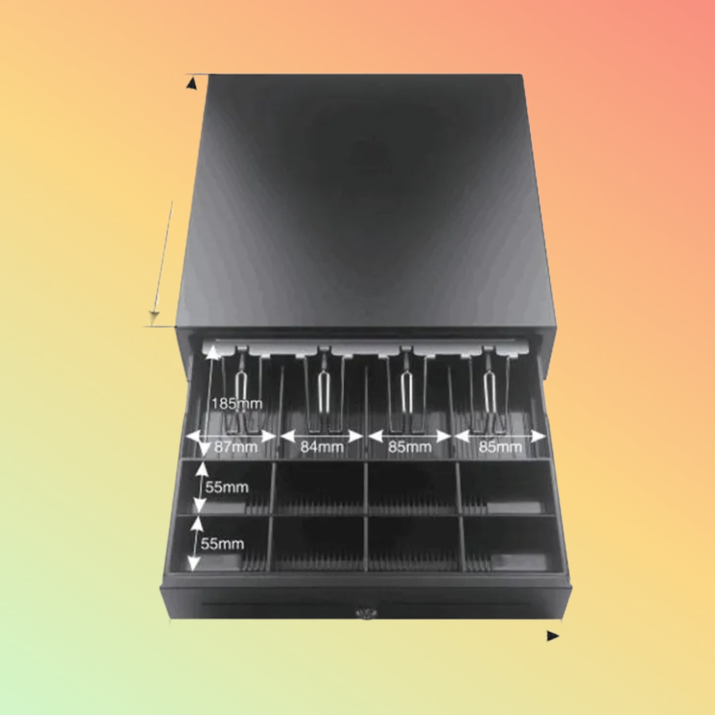 CARAVPOS All-in-One Cash Drawer Box for POS & Retail Stores