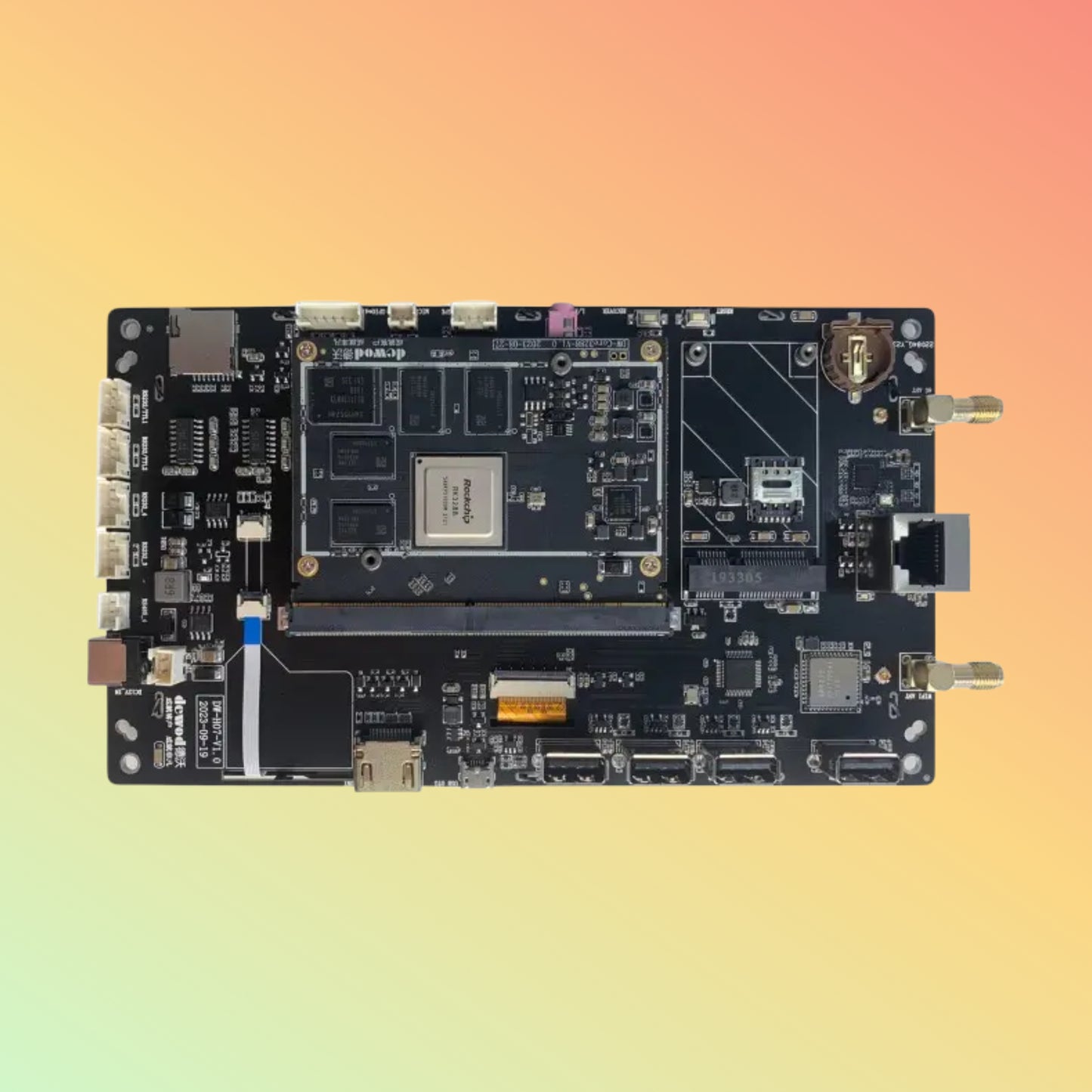 DEWOD H07D20 7-inch frame-less RK3288 capacitive touch panel