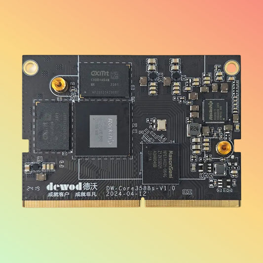 DEWOD RK3588S Stamp Hole Core Dev Board with Mali-G610 MP4