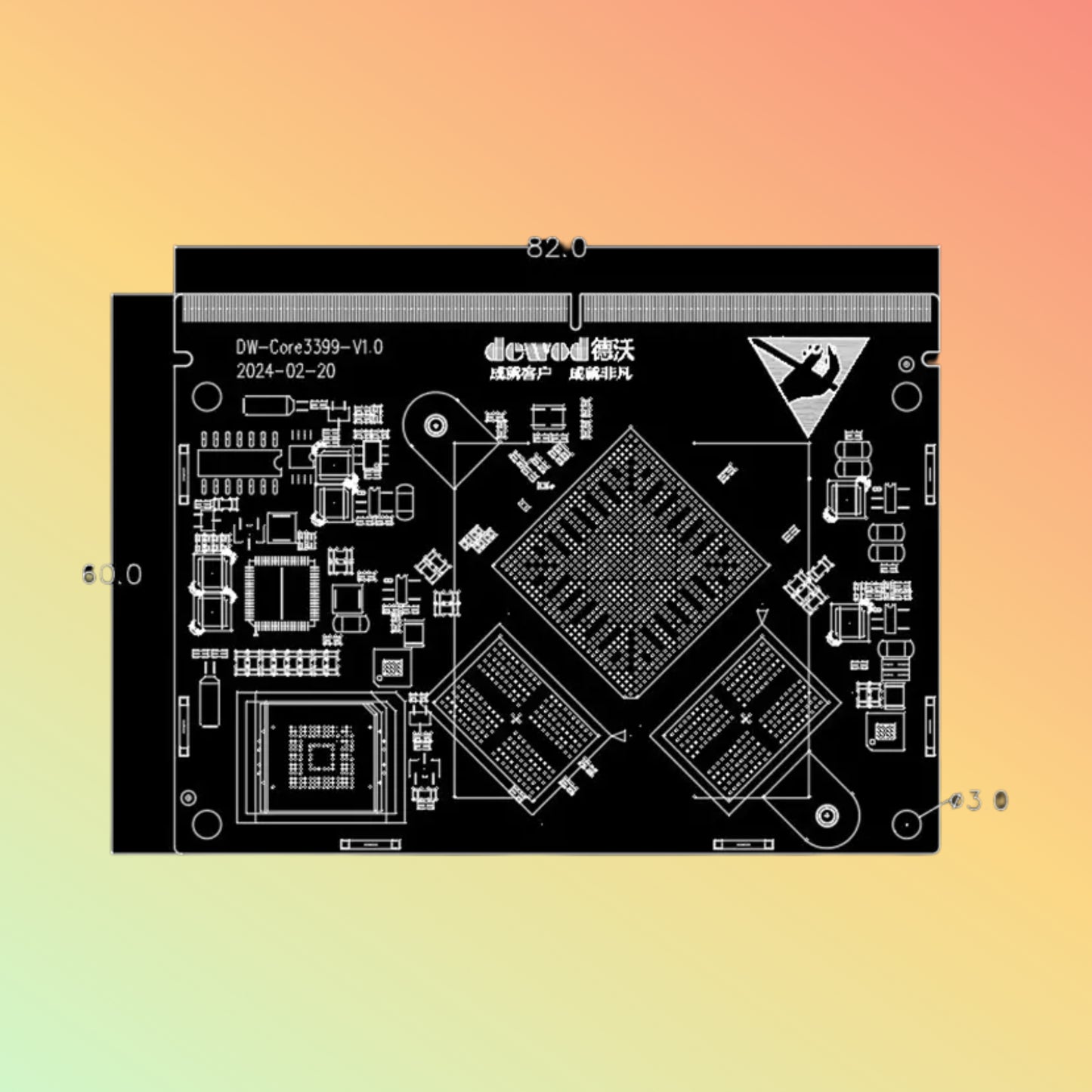 DEWOD RK3399 64-Bit Processor Cortex-A72 Android developement Board