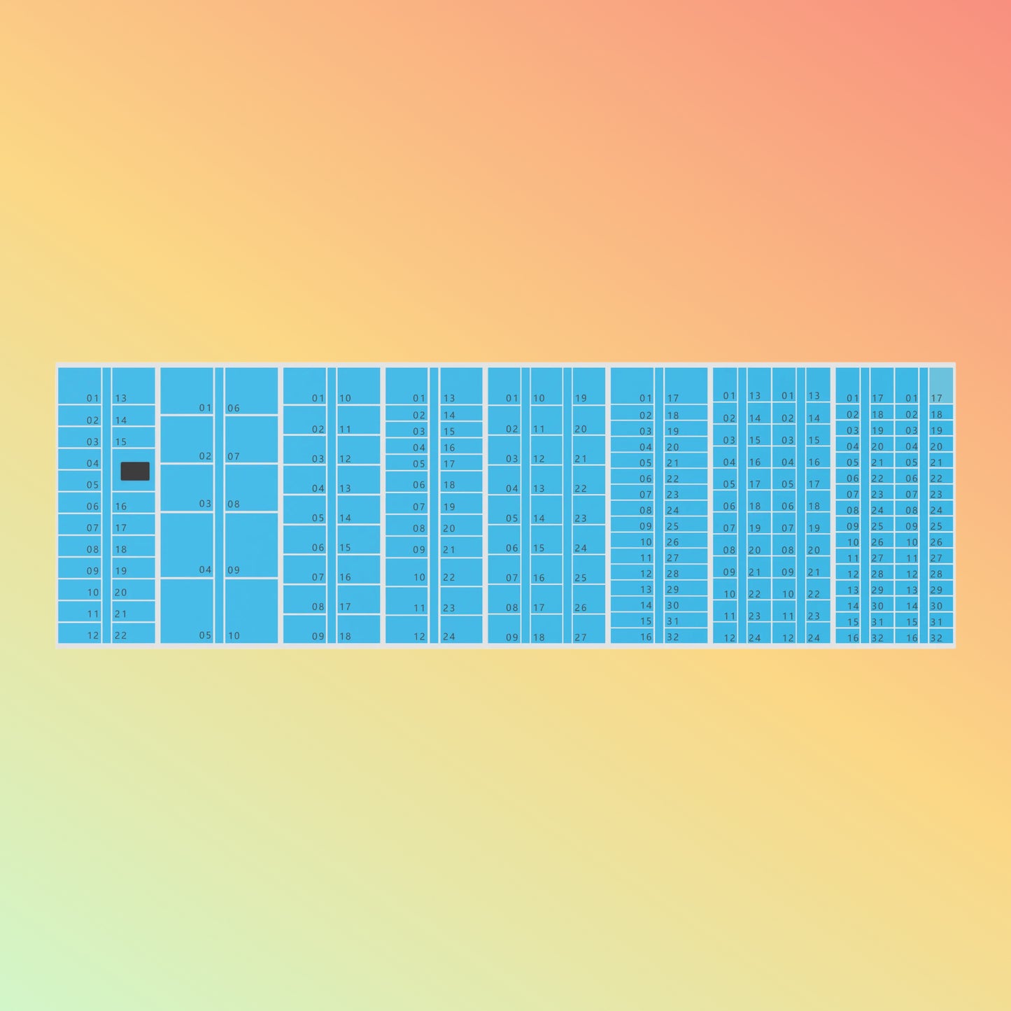 DEWOD Indoor Smart Parcel Lockers, 10–48 Doors Express Cabinet