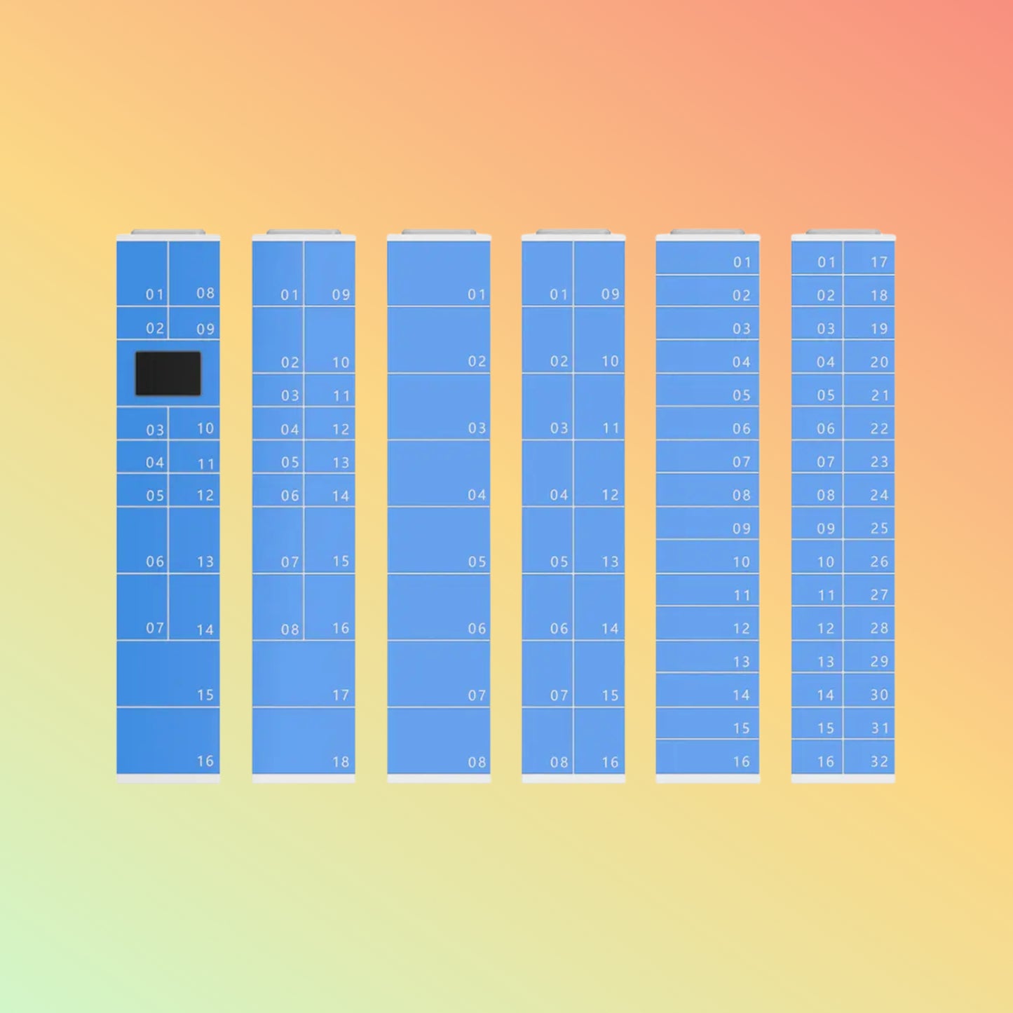 DEWOD ABS Heavy-Duty Plastic Locker, Durable Multi-Purpose Storage