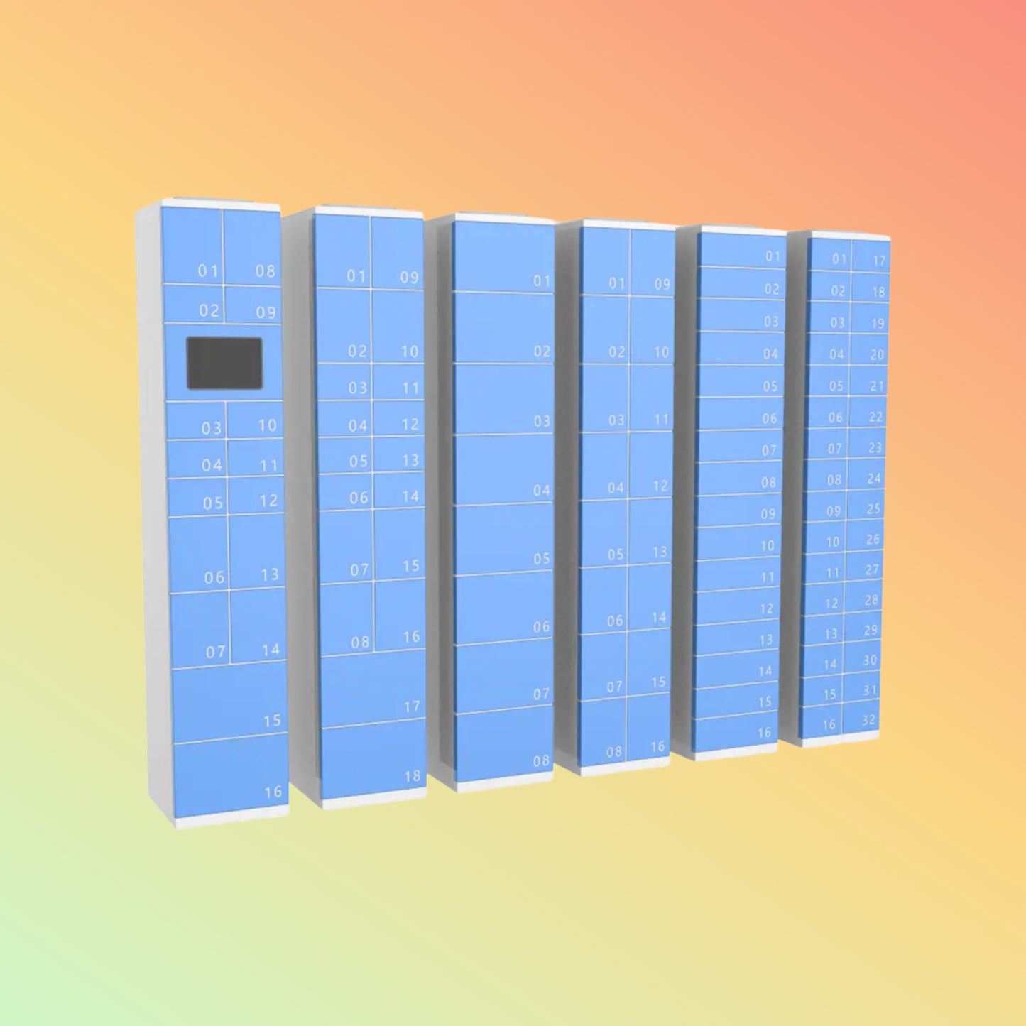 DEWOD ABS Heavy-Duty Plastic Locker, Durable Multi-Purpose Storage