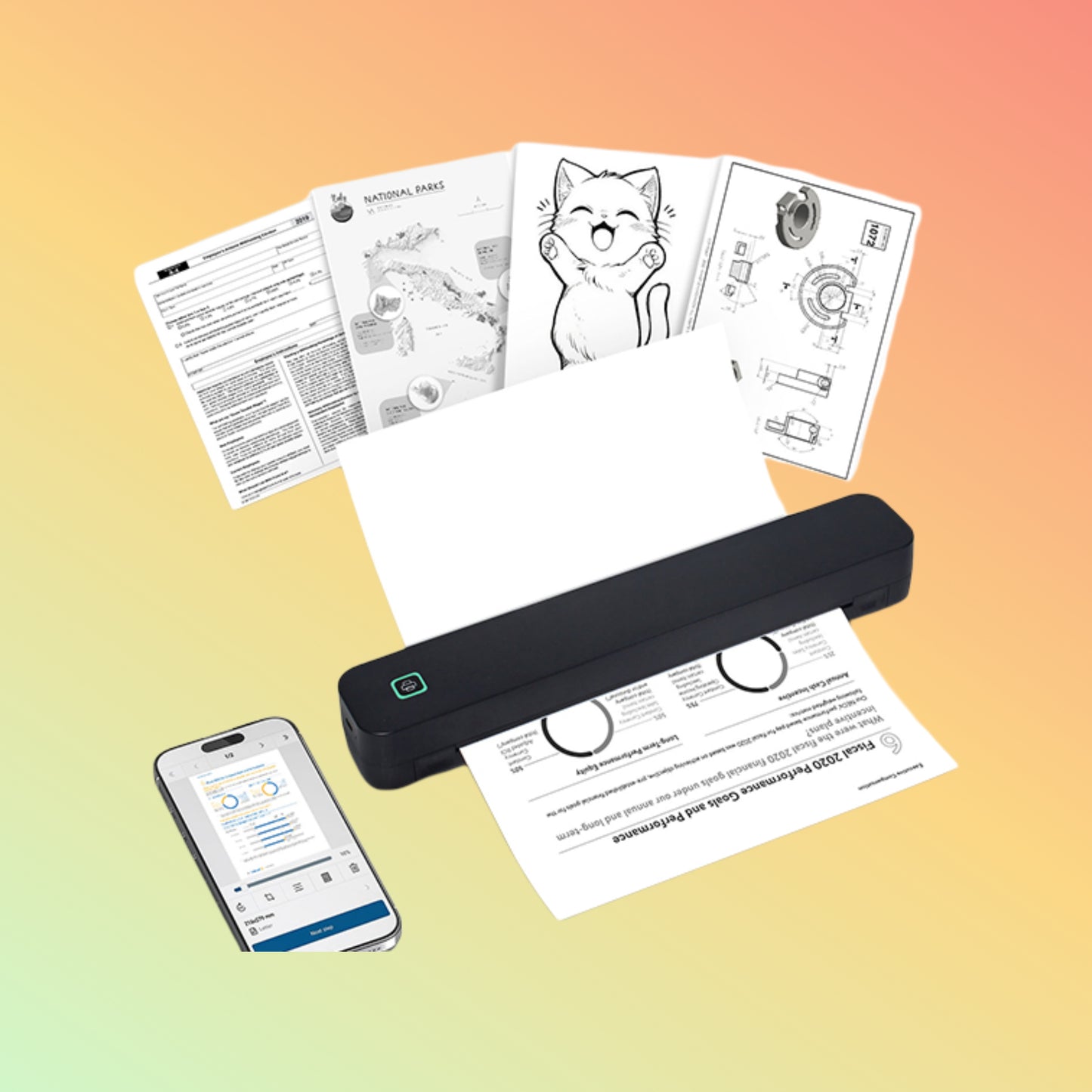 HZTZ A4XY Portable A4 Printer