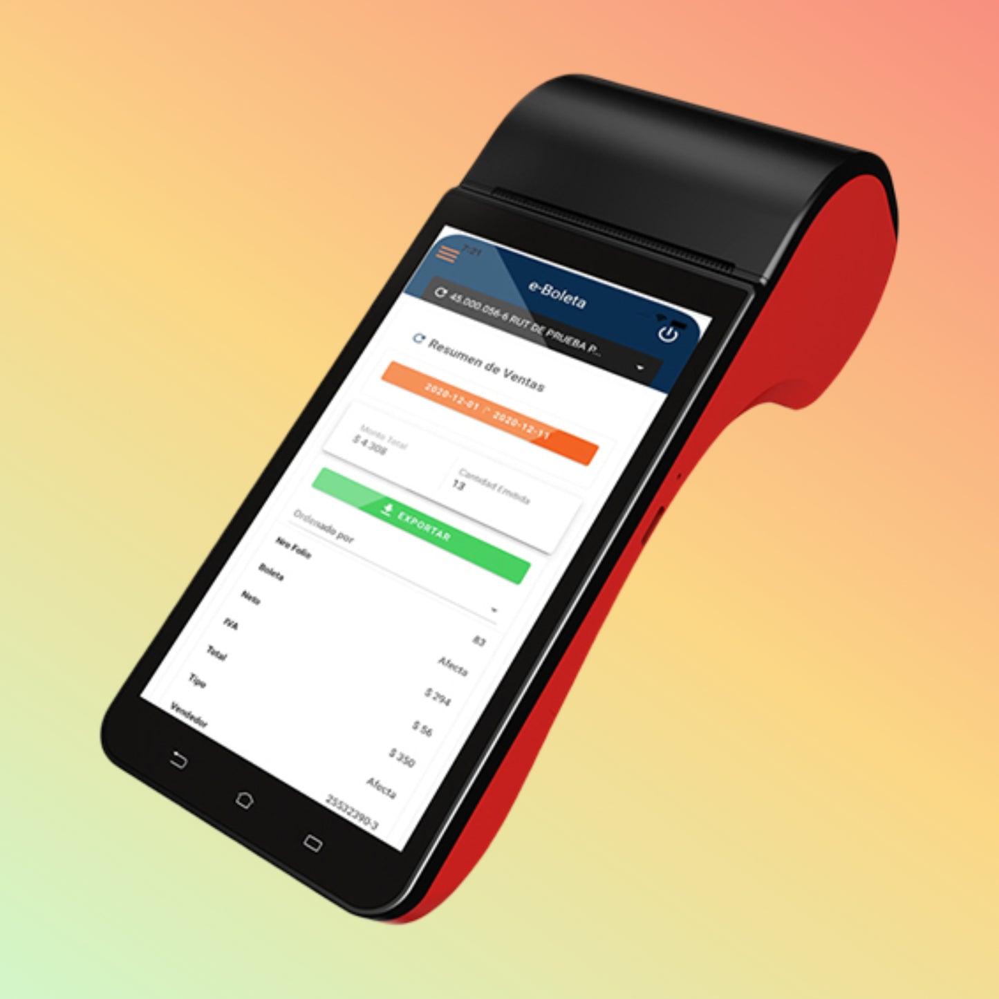 HZTZ POS-6200 Handheld POS machine