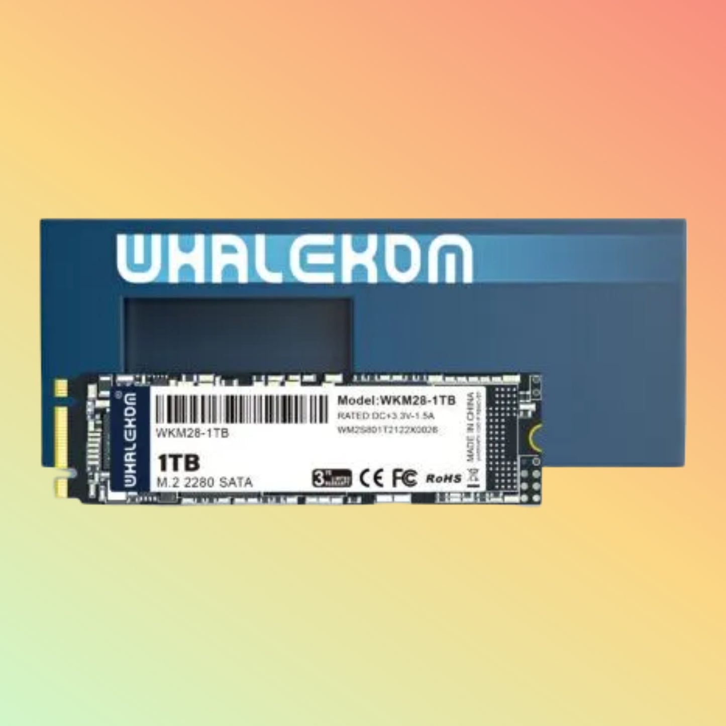 WHALEKOM WKNV-1TB M.2 PCIe NVMe SSD – 1TB Solid State Drive