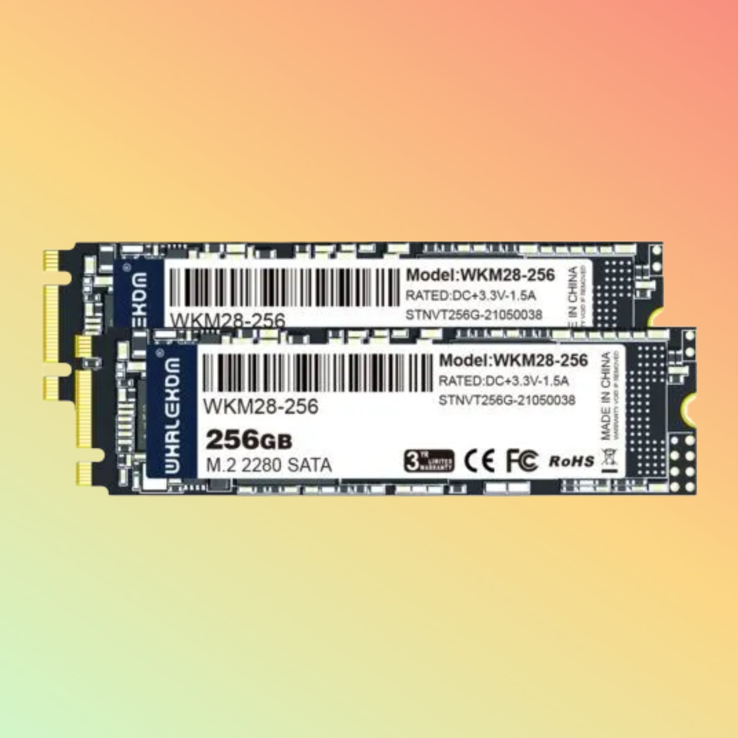 WHALEKOM WKNV-256GB M.2 PCIe NVMe SSD – 256GB Solid State Drive