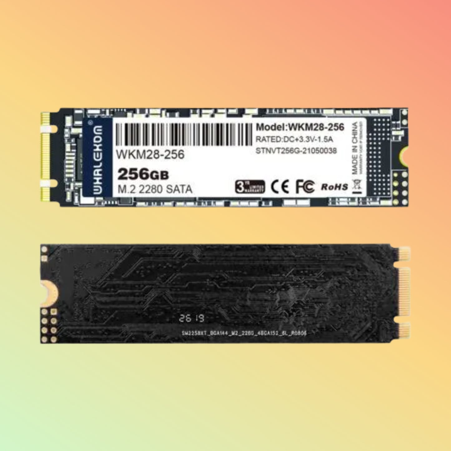 WHALEKOM WKNV-256GB M.2 PCIe NVMe SSD – 256GB Solid State Drive