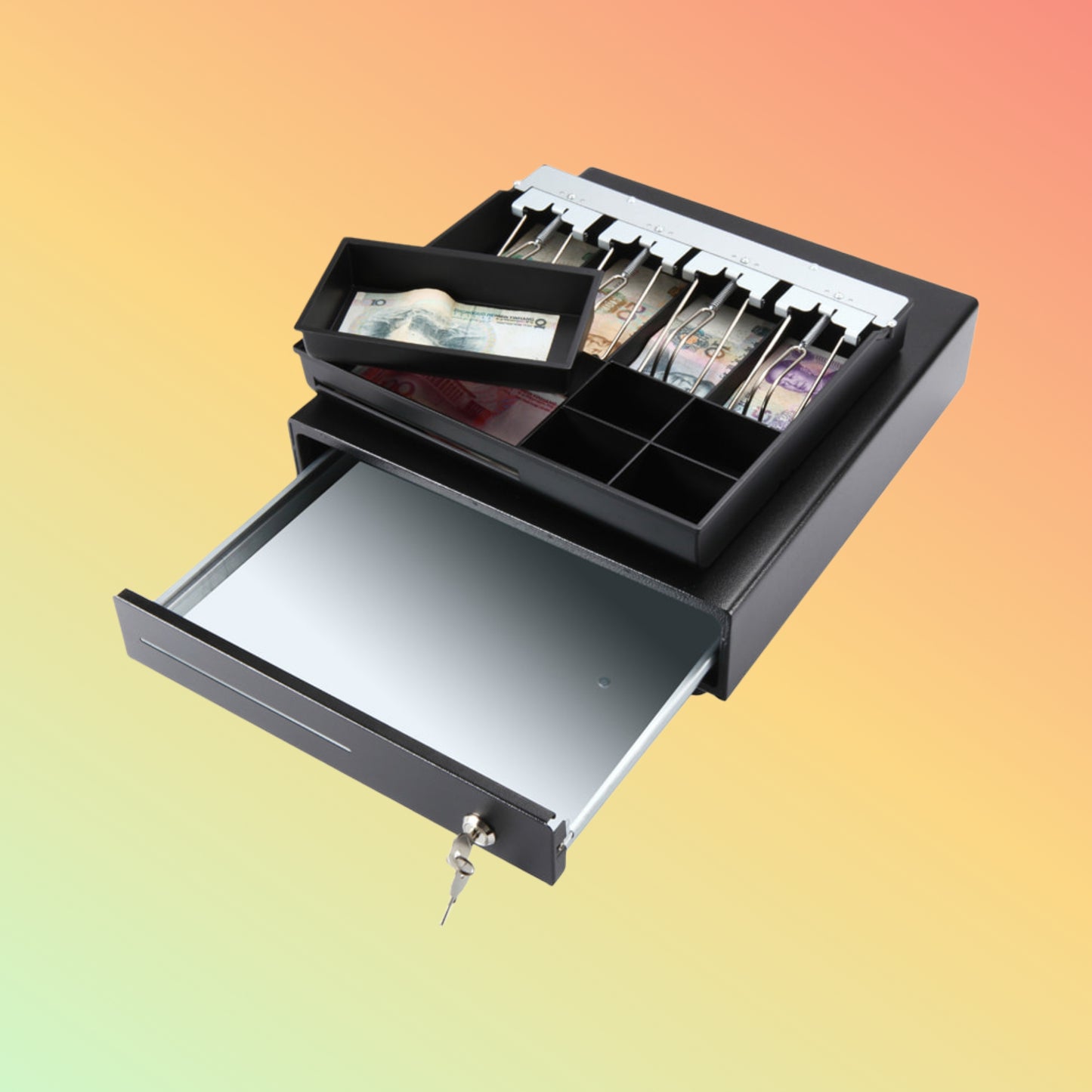 ALWAYPOS Heavy-Duty Metal Design with Removable Coin Tray