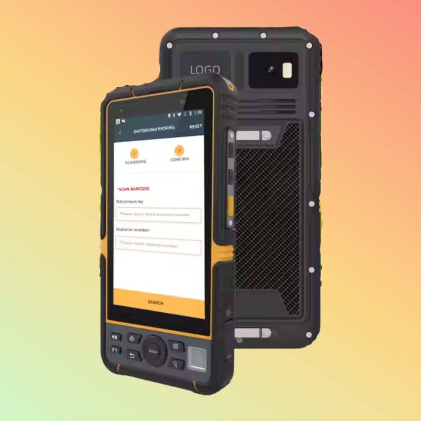 OEM T60 Waterproof Android 13 PDA with UHF RFID Reader 500nits Barcode Scanner Handheld Printer Industrial Droproof 13 PDA