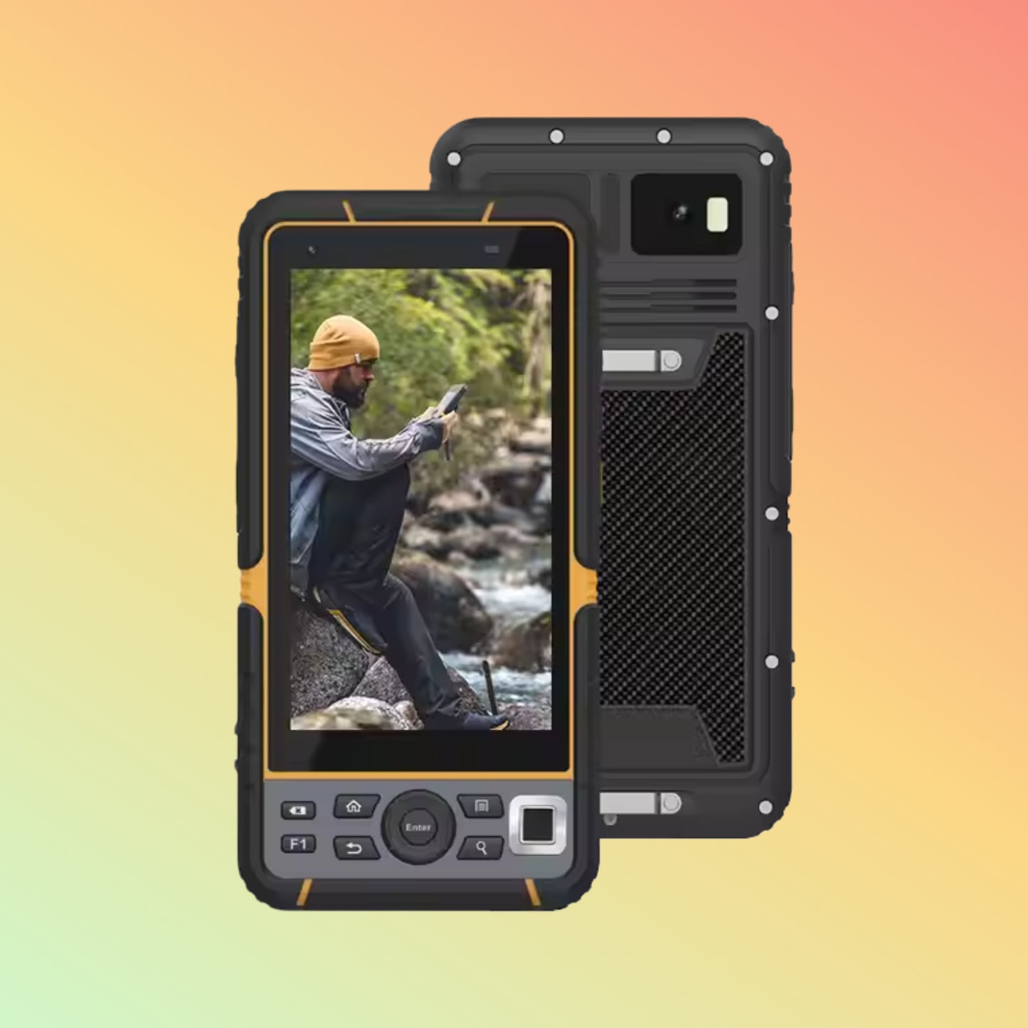 OEM T60 Rugged Android Tablet PC PDA 5.5 Inch FHD 4G Lte With LF UHF RFID Reader Barcode Fingerprint IP67 GPS NFC Option