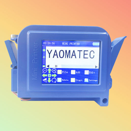 Yaomatec 12.7mm Mini Handheld Inkjet Printer for Time Date Logo Batch Code