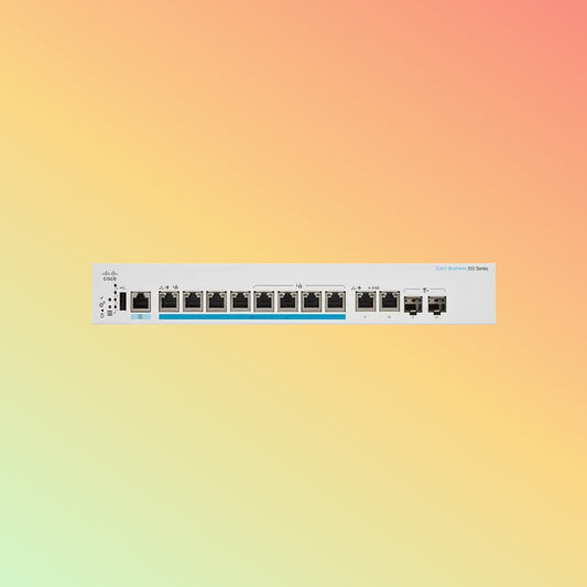 CISCO Catalyst CBS350 Switch - 80 Gbps Switching Capacity, Throughput up to 29.76 Mpps, 240W PoE Capability, 8 x RJ45