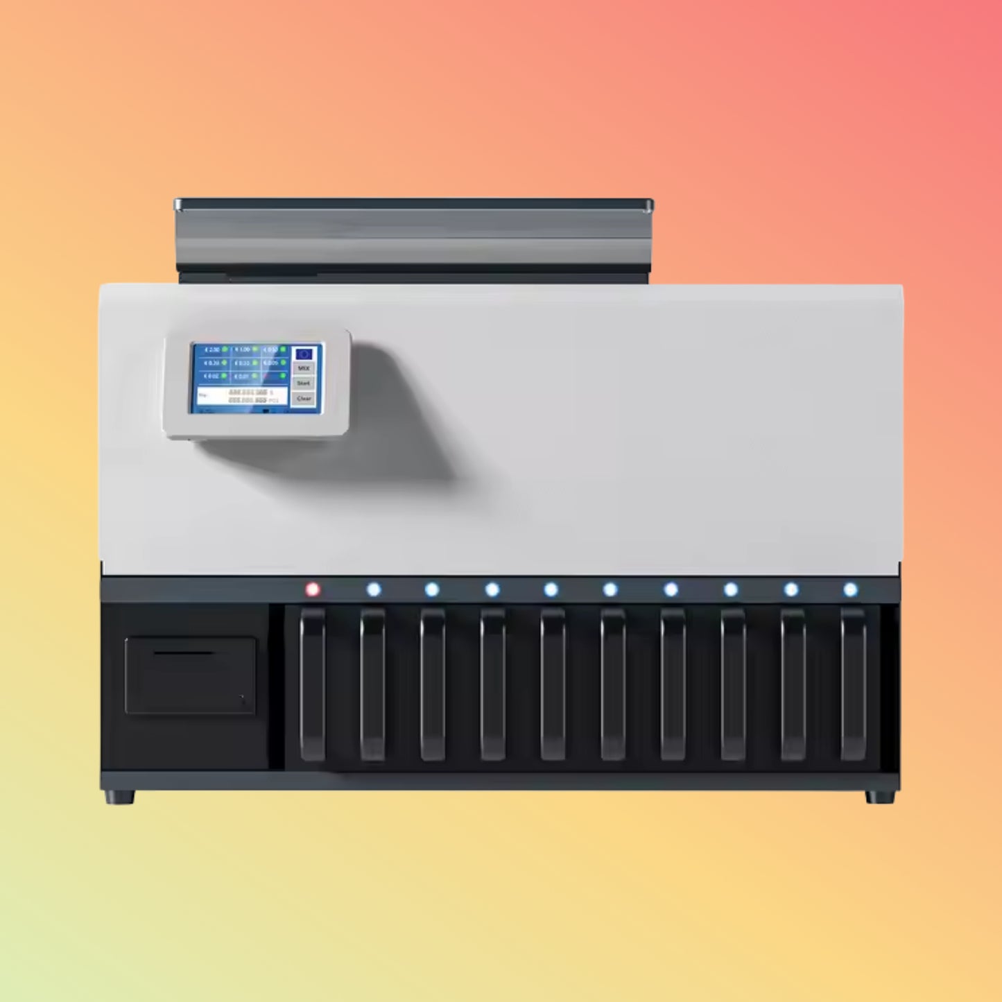 UN-191S 9+1 Pocket High-Speed Coin Sorter with Touchscreen