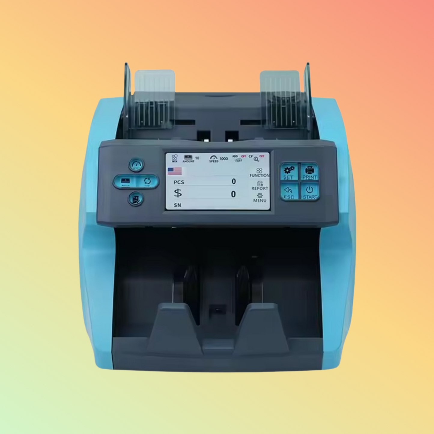 Numen High Efficiency Mixed Cash Counting Machine 100 Country Money Counting Machine