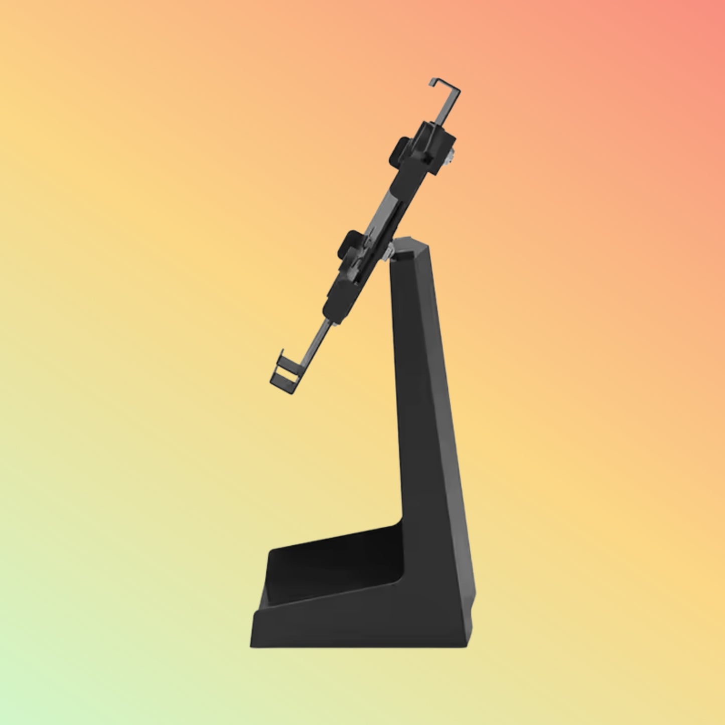 MAKEN Anti-Theft Metal Tablet Enclosure Tilt 90 Degree Desktop Tablet POS Stand With Printer Hold