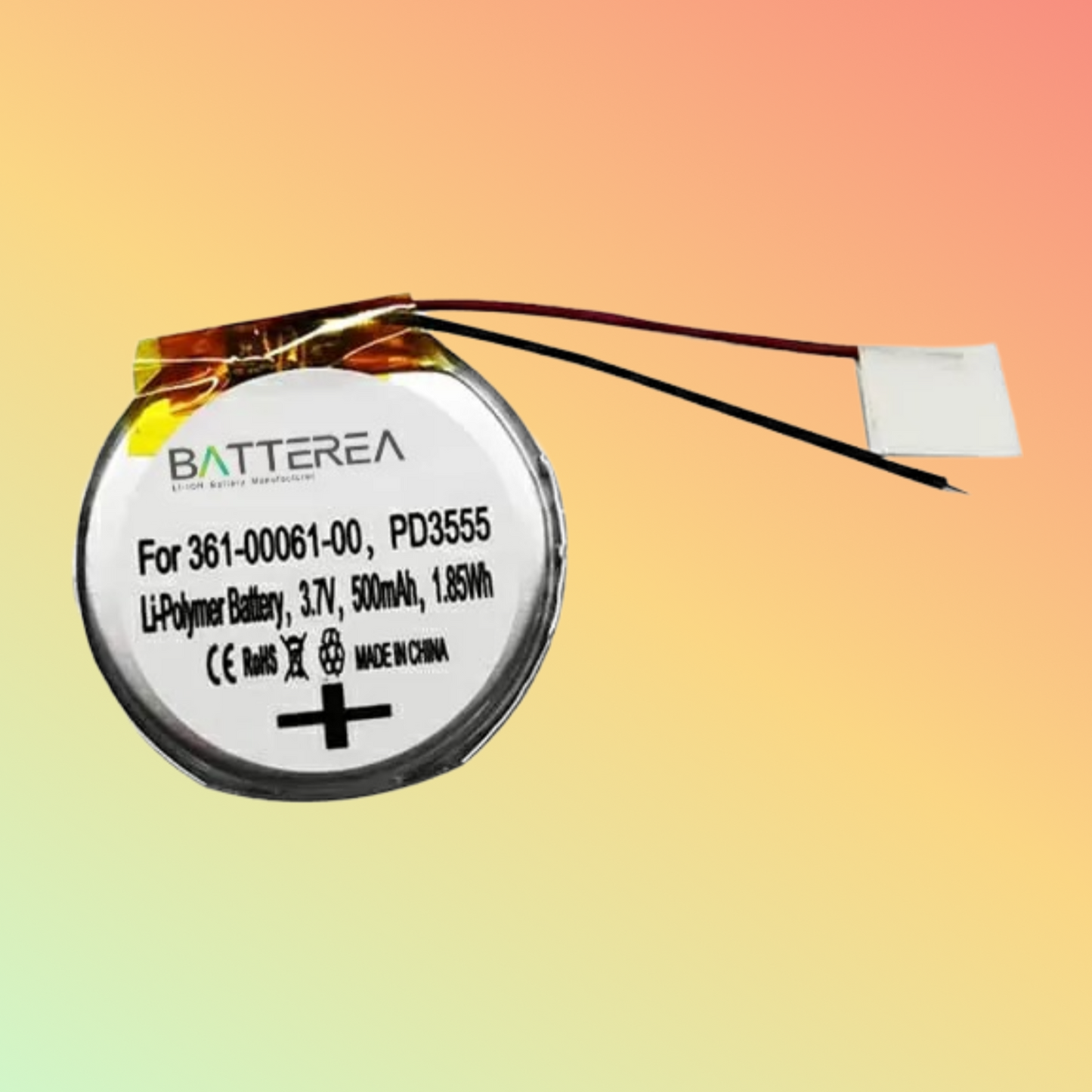 Batterea 500mAh 3.7V replacement battery for Garmin Fenix 1, 2, replaces 361-00061-00,PD3555, li-polymer