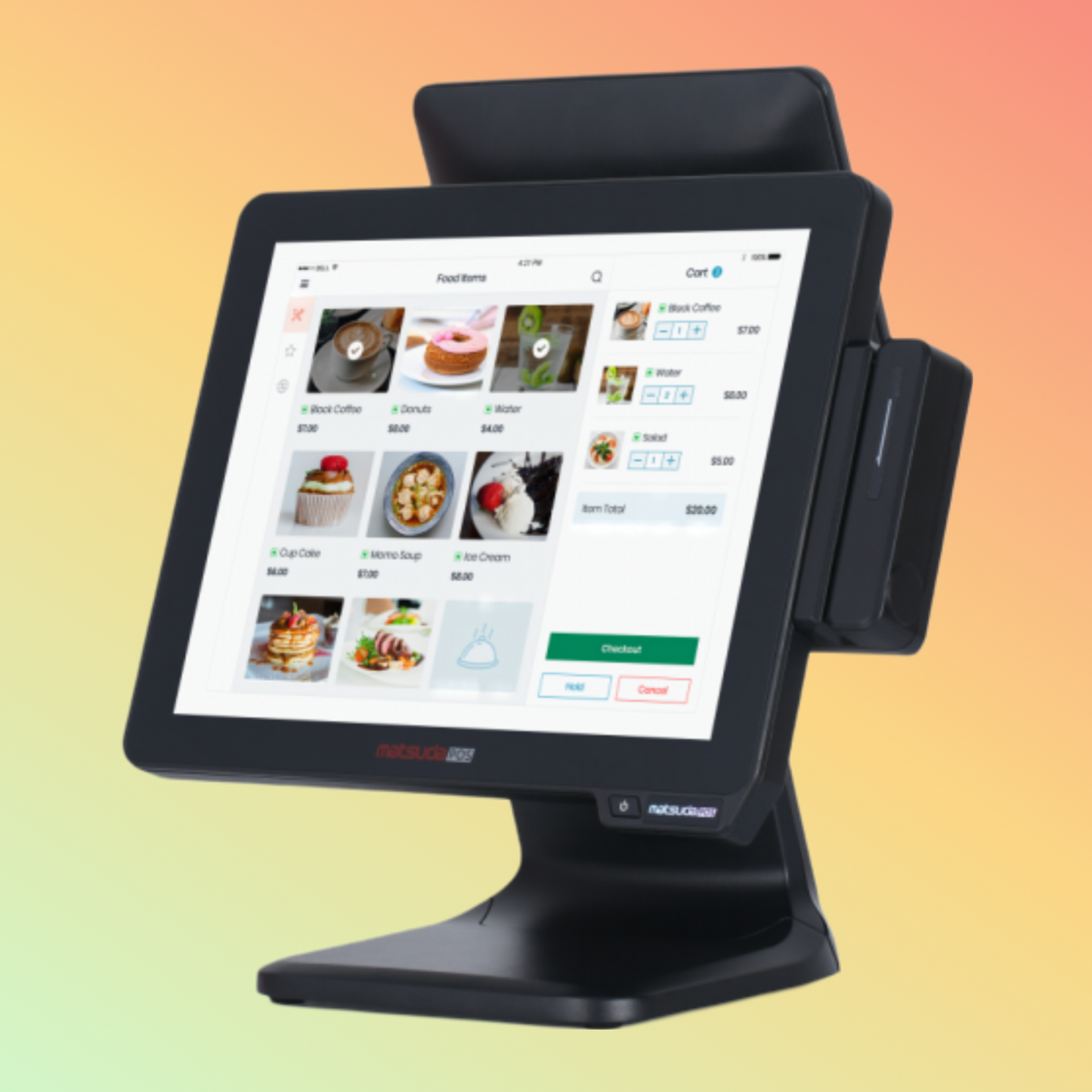 Matsuda 15" Customer Display 15" Main Screen 10