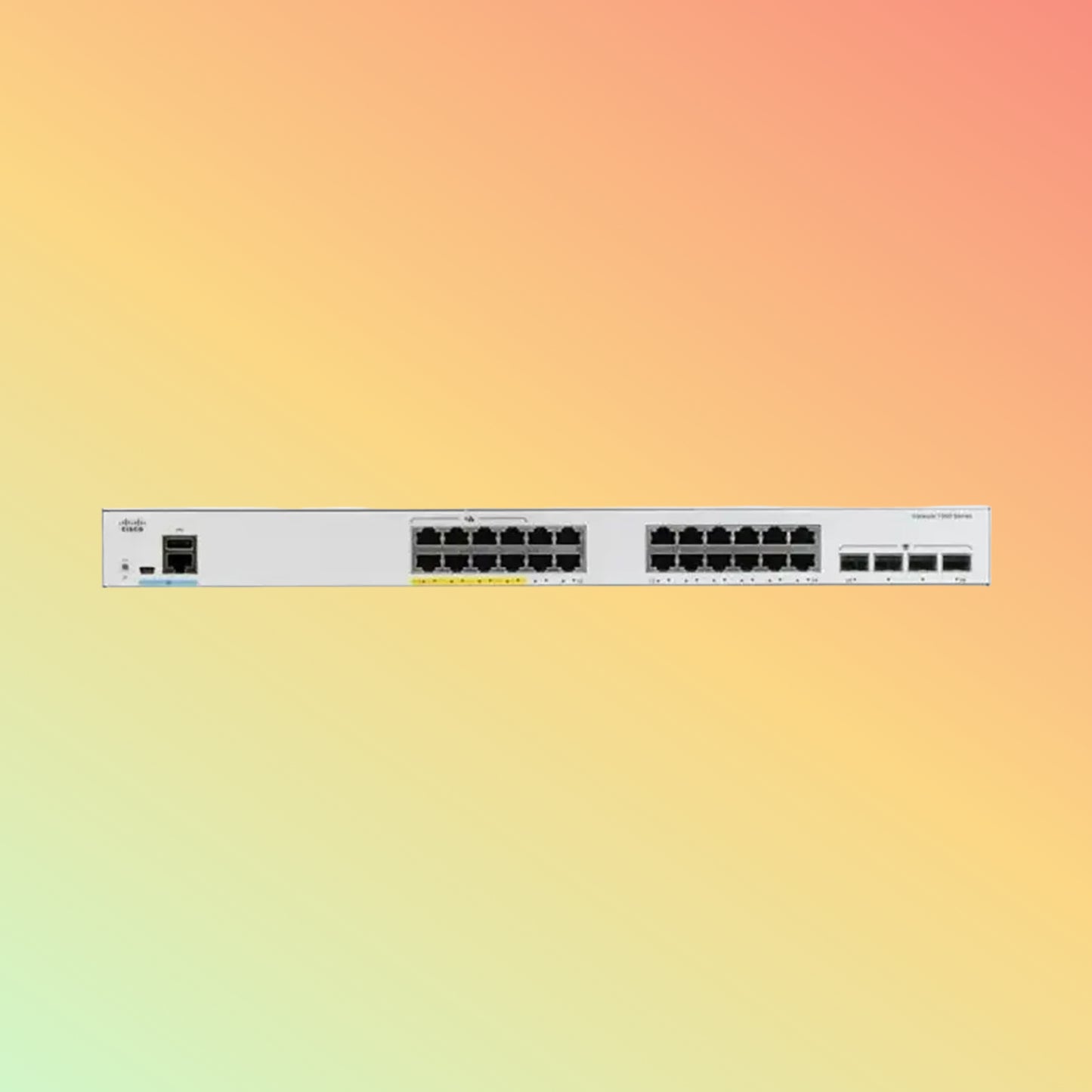 Cisco Catalyst C1000 – 128Gbps, 64Gbps Throughput, 24 RJ45, 4 SFP+ Uplinks