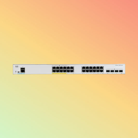 Cisco Catalyst C1000 – 128Gbps, 64Gbps Throughput, 24 RJ45, 4 SFP+ Uplinks