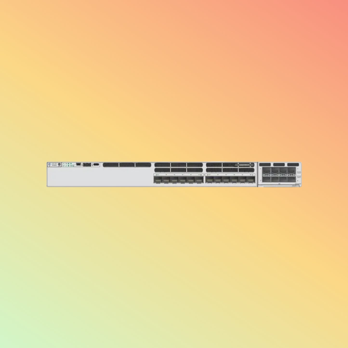 CISCO Catalyst C9300X Switch - 1000 Gbps Switching capacity, Throughput up to 744.04 Mpps, 12 x 1/10/25 Gigabit SFP28