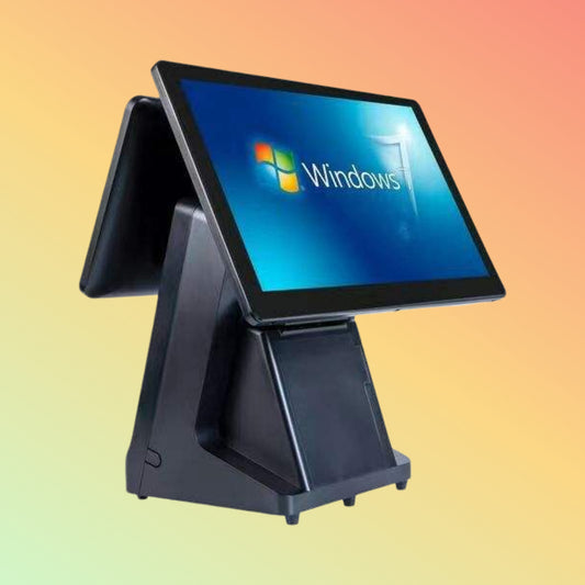 15–15.6" Touch POS System, Cash Register w/ 80mm Printer & 2nd Display