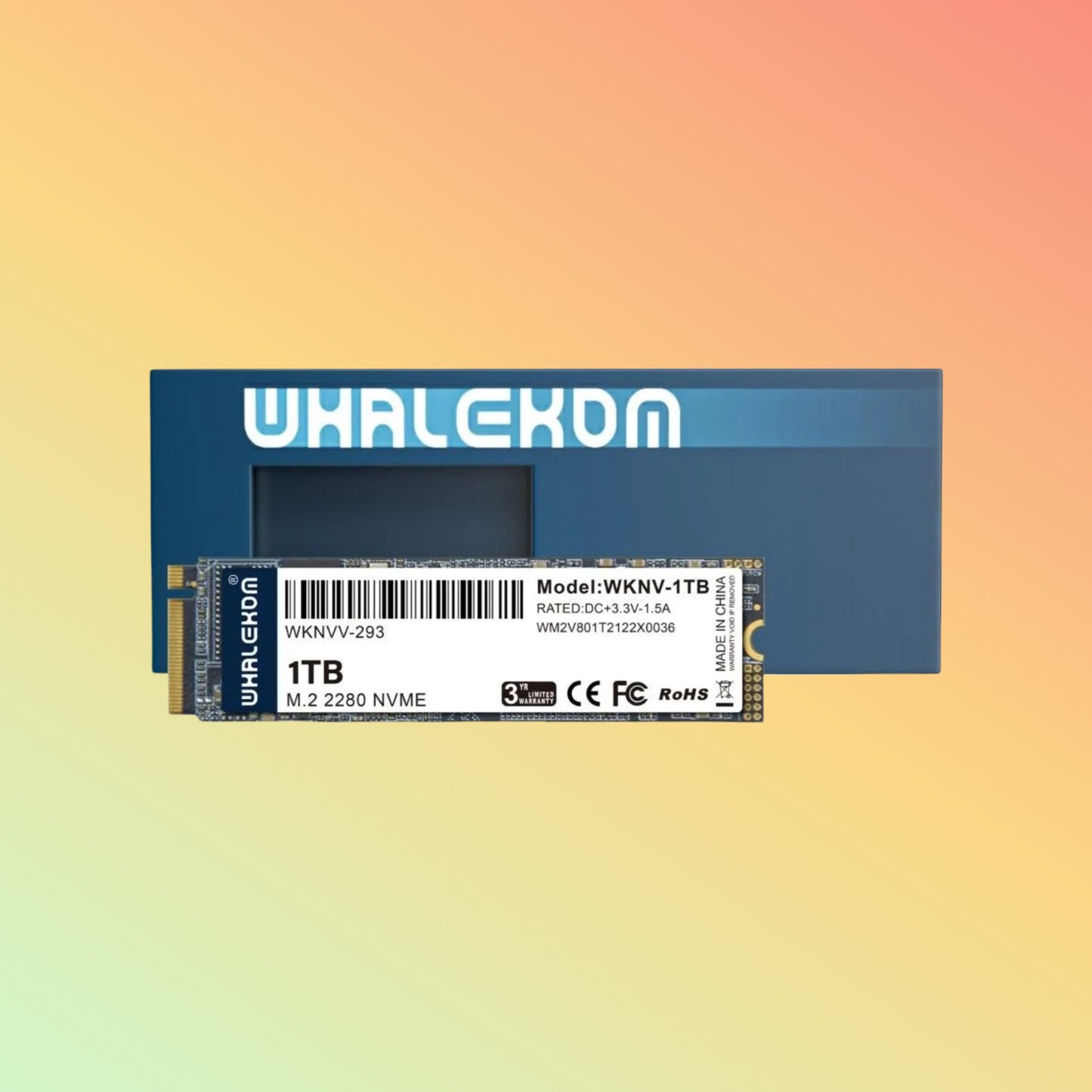 Whalekom WKNV-1TB M.2 PCIe NVMe SSD – 1TB Solid State Drive