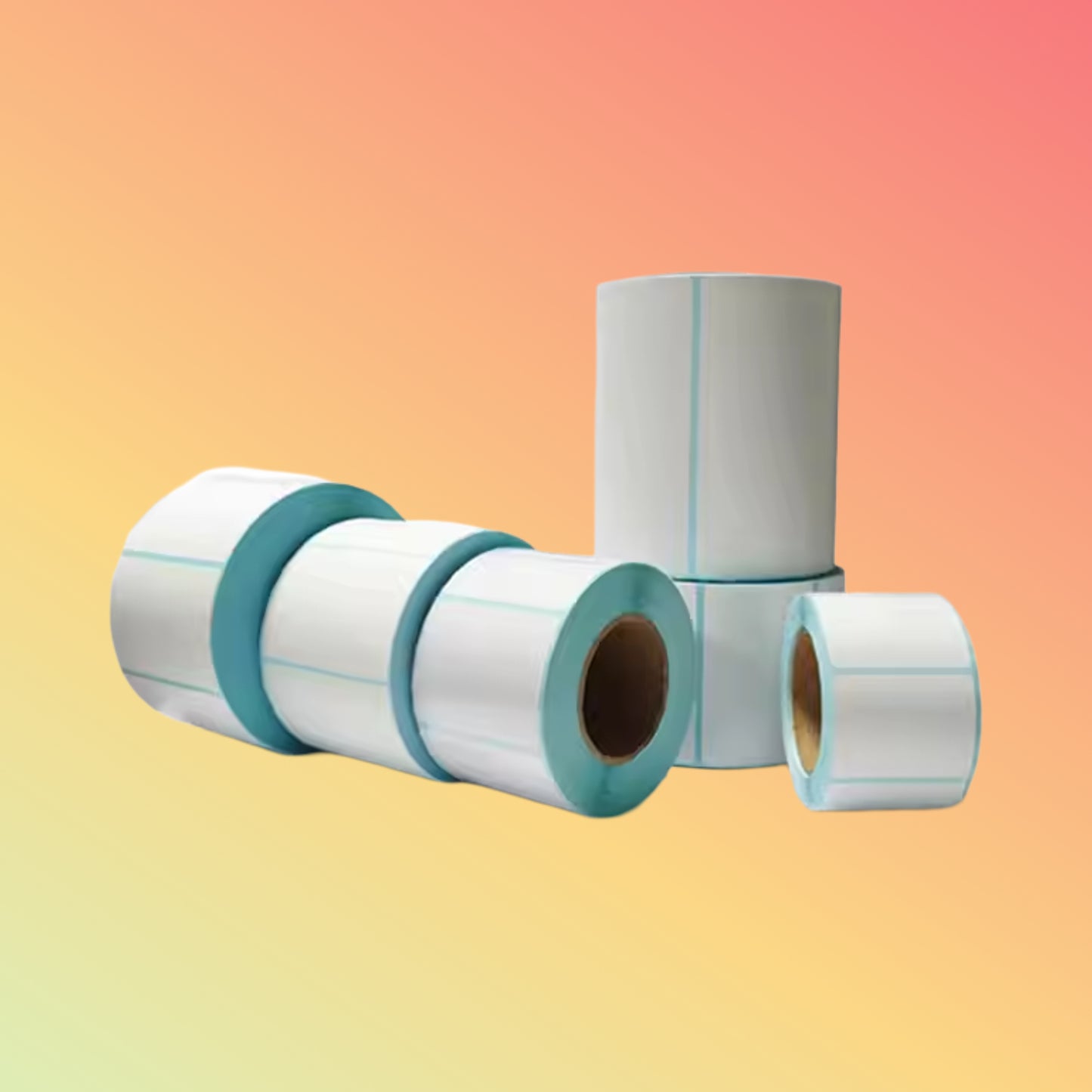 Small Core Thermal Label Rolls Sticker Paper A6 Thermal Label Roll