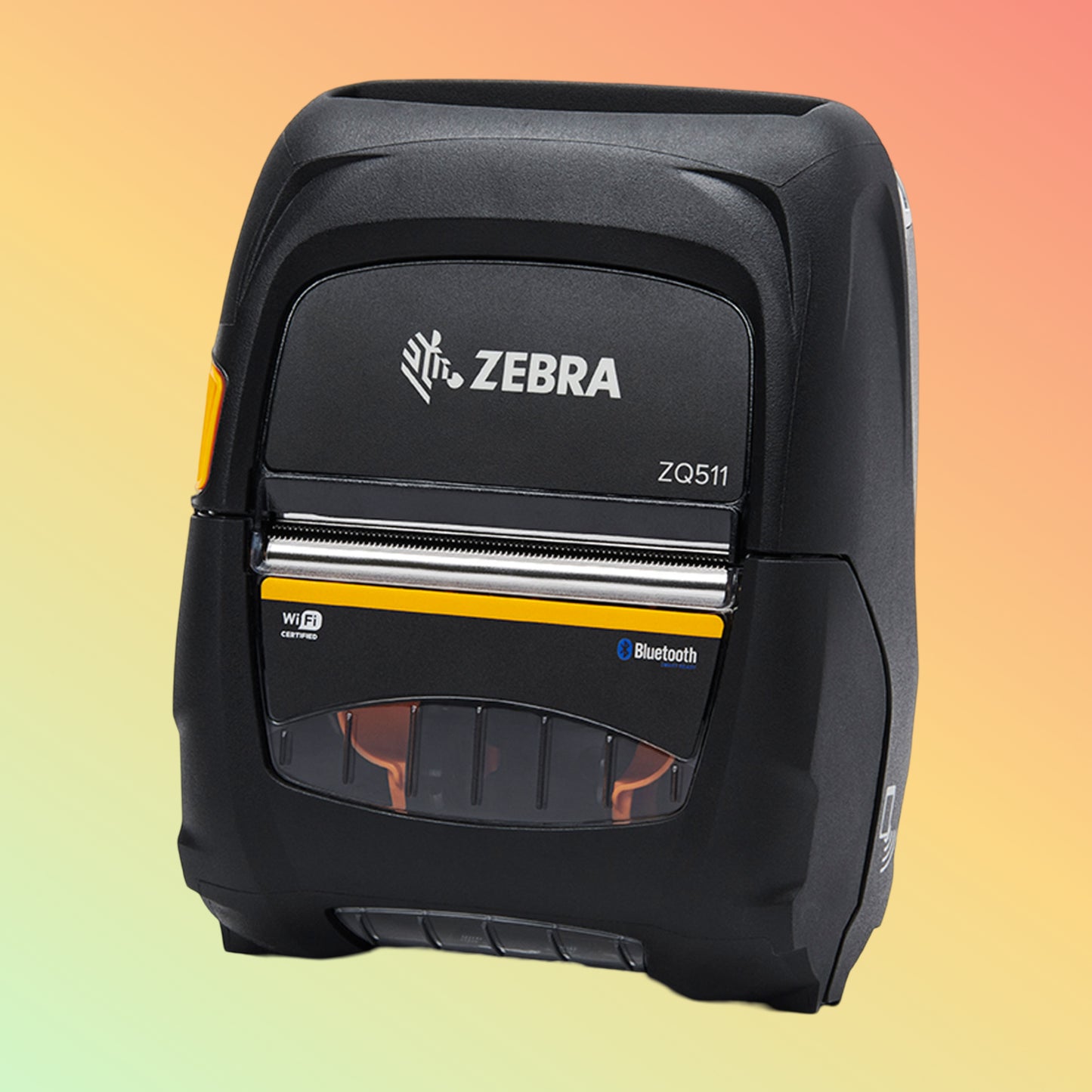 alt="Zebra ZQ511 rugged mobile printer for receipts and labels in action