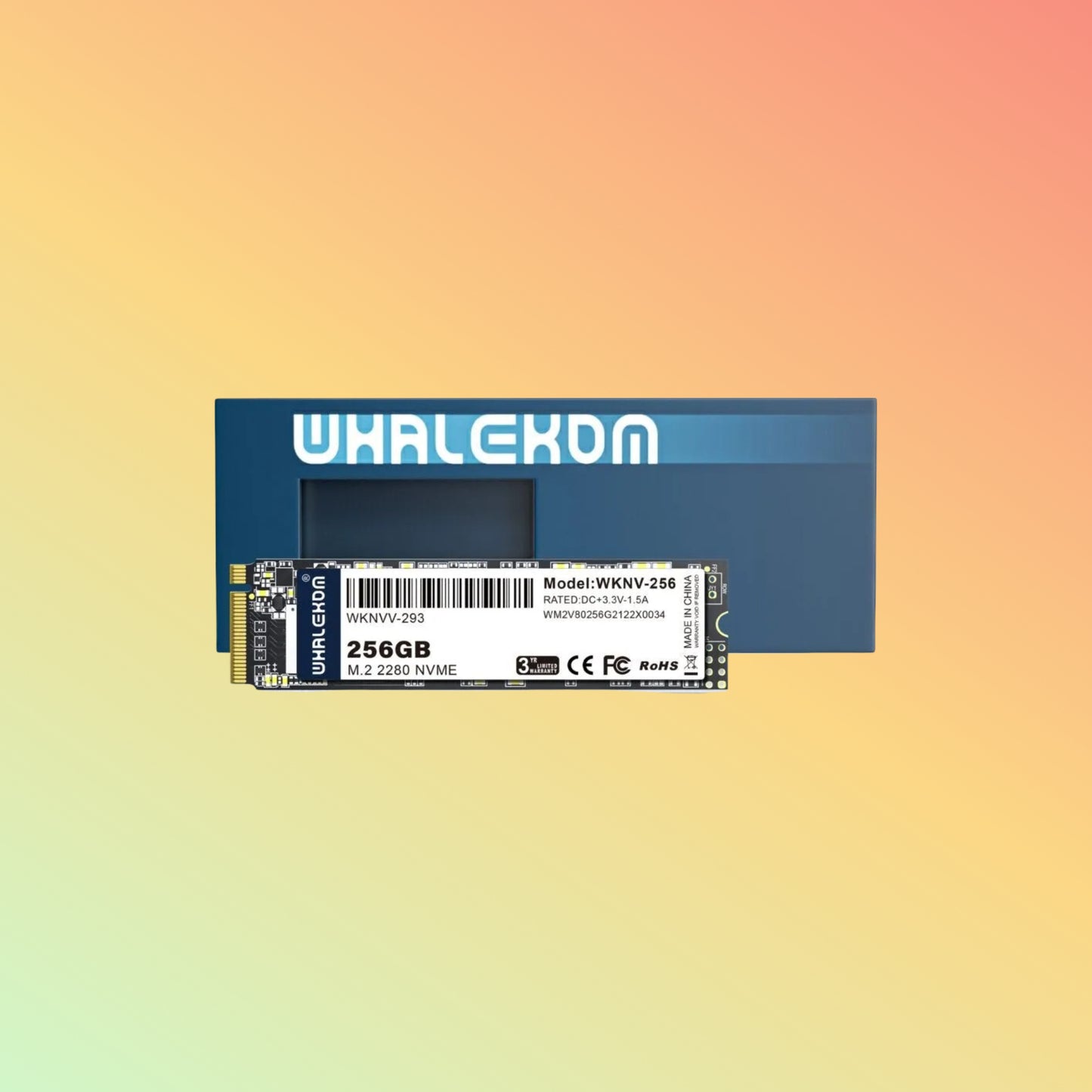 Whalekom WKNV-256GB M.2 PCIe NVMe SSD – 256GB Solid State Drive