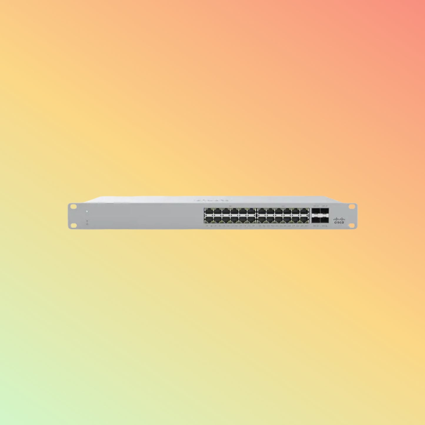 CISCO Meraki MS390 Switch - 128 Gbps Switching capacity, Throughput up to 95.23 Mpps, 24 x RJ45, 4 x SFP+