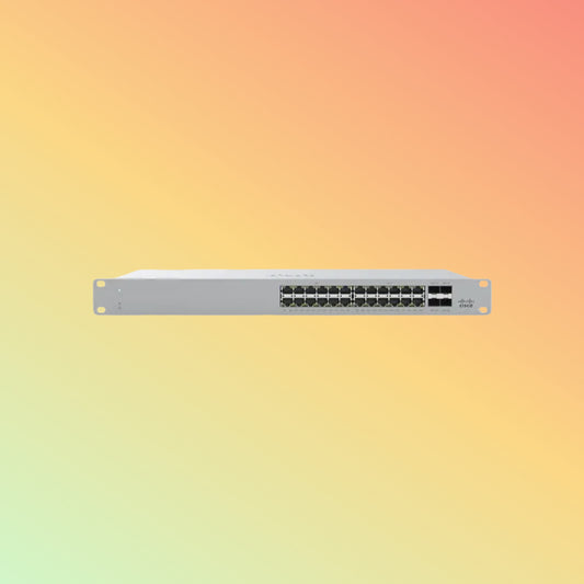 CISCO Meraki MS390 Switch - 128 Gbps Switching capacity, Throughput up to 95.23 Mpps, 24 x RJ45, 4 x SFP+