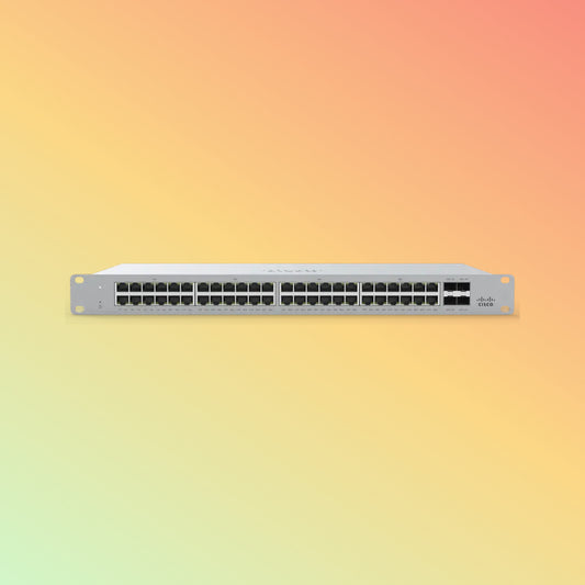 CISCO Meraki MS125 Switch - 176 Gbps Switching capacity, Throughput up to 130 Mpps, 48 x RJ45, 4 x SFP+