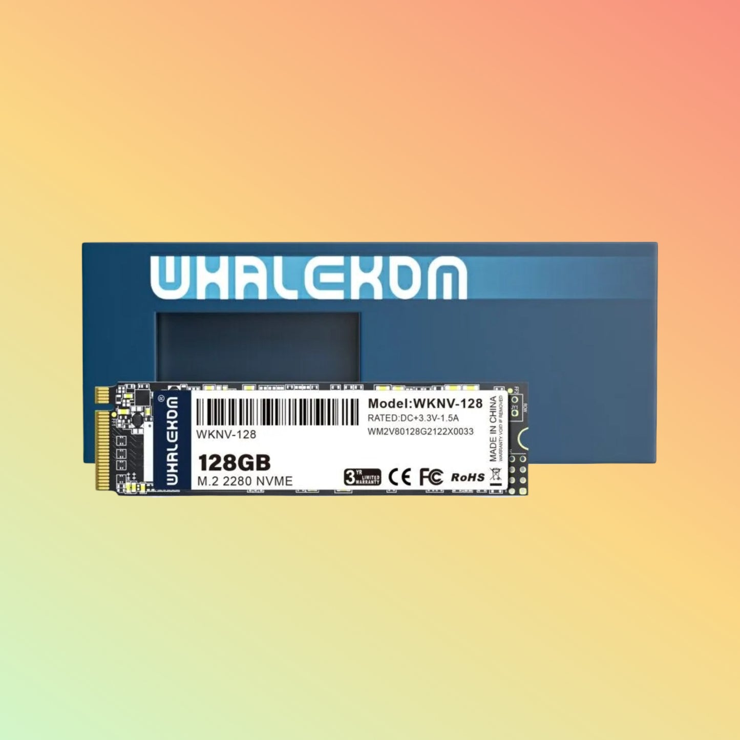 Whalekom WKVN-128GB M.2280 PCIe NVMe SSD – 128GB Solid State Drive