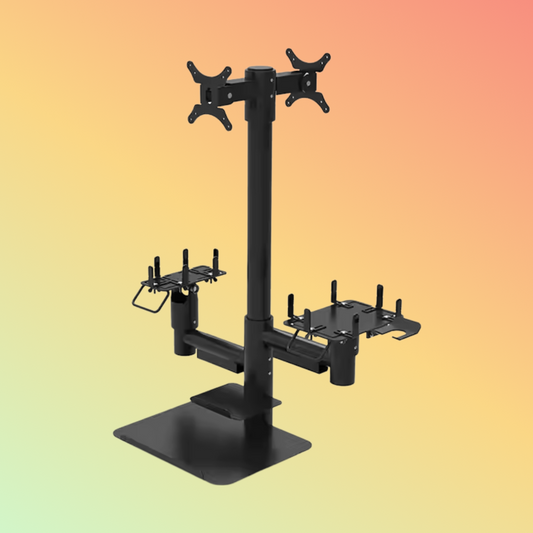 MAKEN Adjustable Pos Mounting Solutions Support Swivel Single Monitor Stand 360 Rotate Pole Pos Mounting