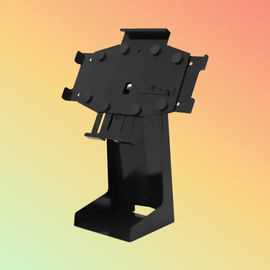 MAKEN Anti-Theft Metal Tablet Enclosure Tilt 90 Degree Desktop Tablet POS Stand With Printer Hold