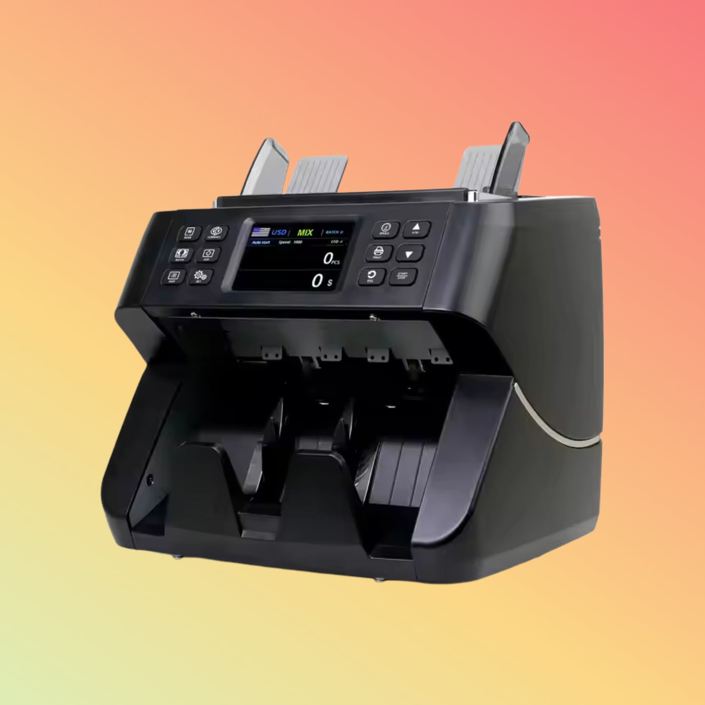 UN-60C ECB-Approved Top-Loading Bill Counter with 2 CIS & UV/MG/IR