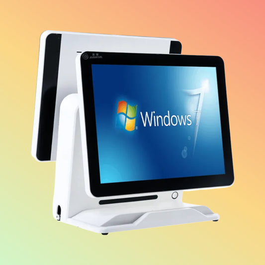 CARAVPOS - Dual screen white POS 15 inch 15.6 touch screen double screen POS for retail and whole sale Pos System