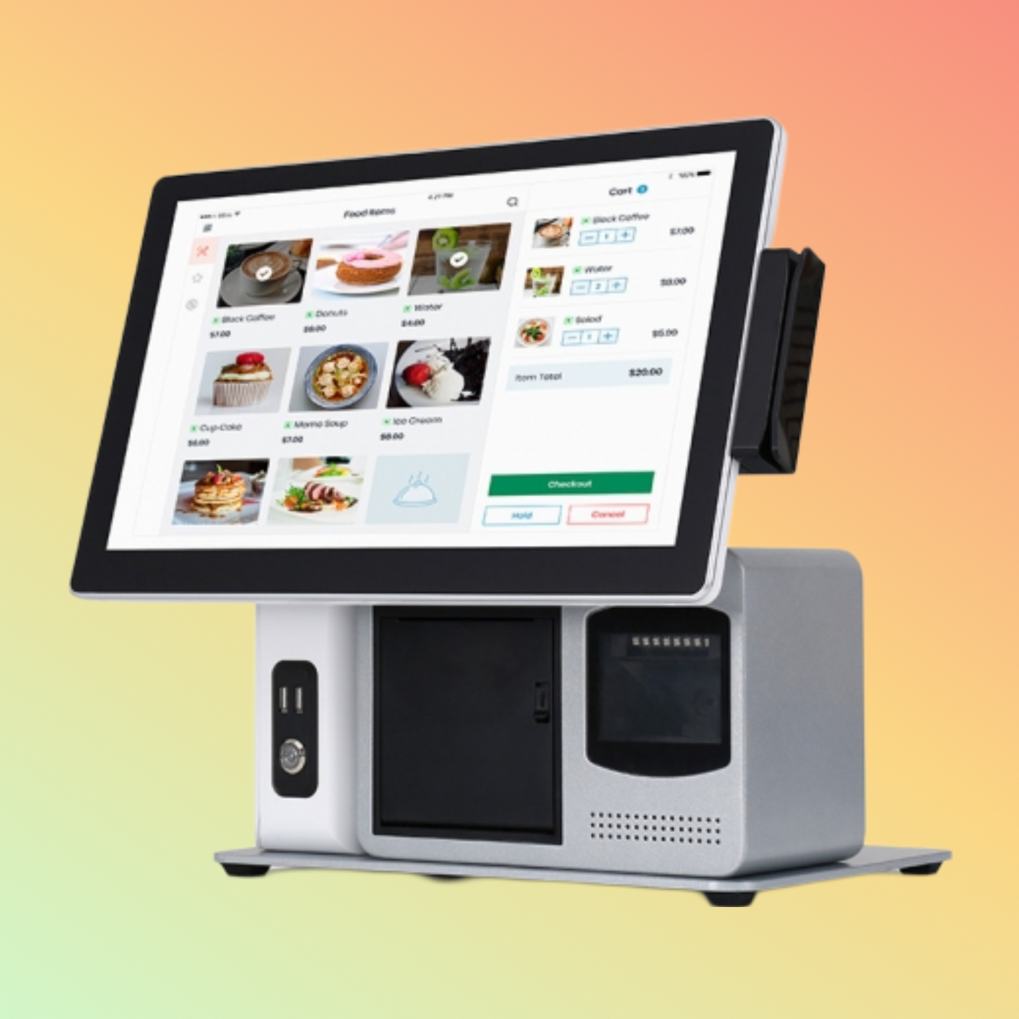 Matsuda ST9200 15.6" White Color Single Screen POS System