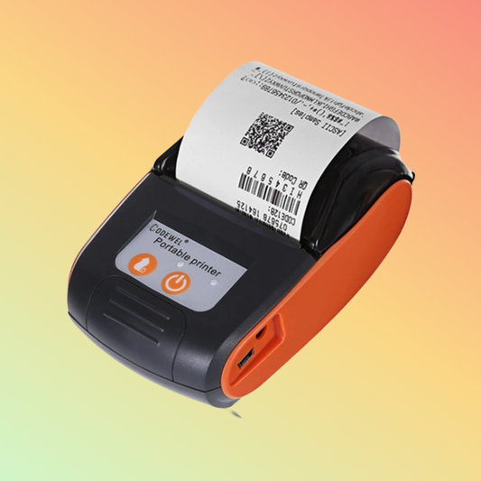 58mm Black Handheld Thermal Barcode Printer