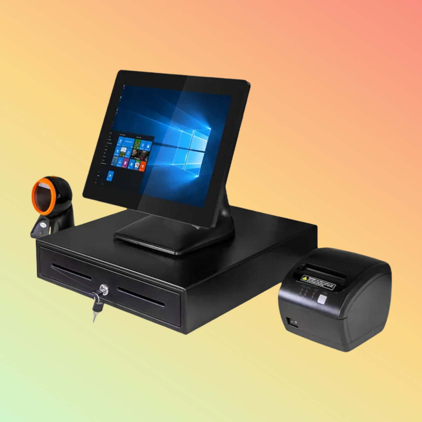 CARAVPOS - Guangzhou windows android pos system with dual screen cash draw card reader Pos System